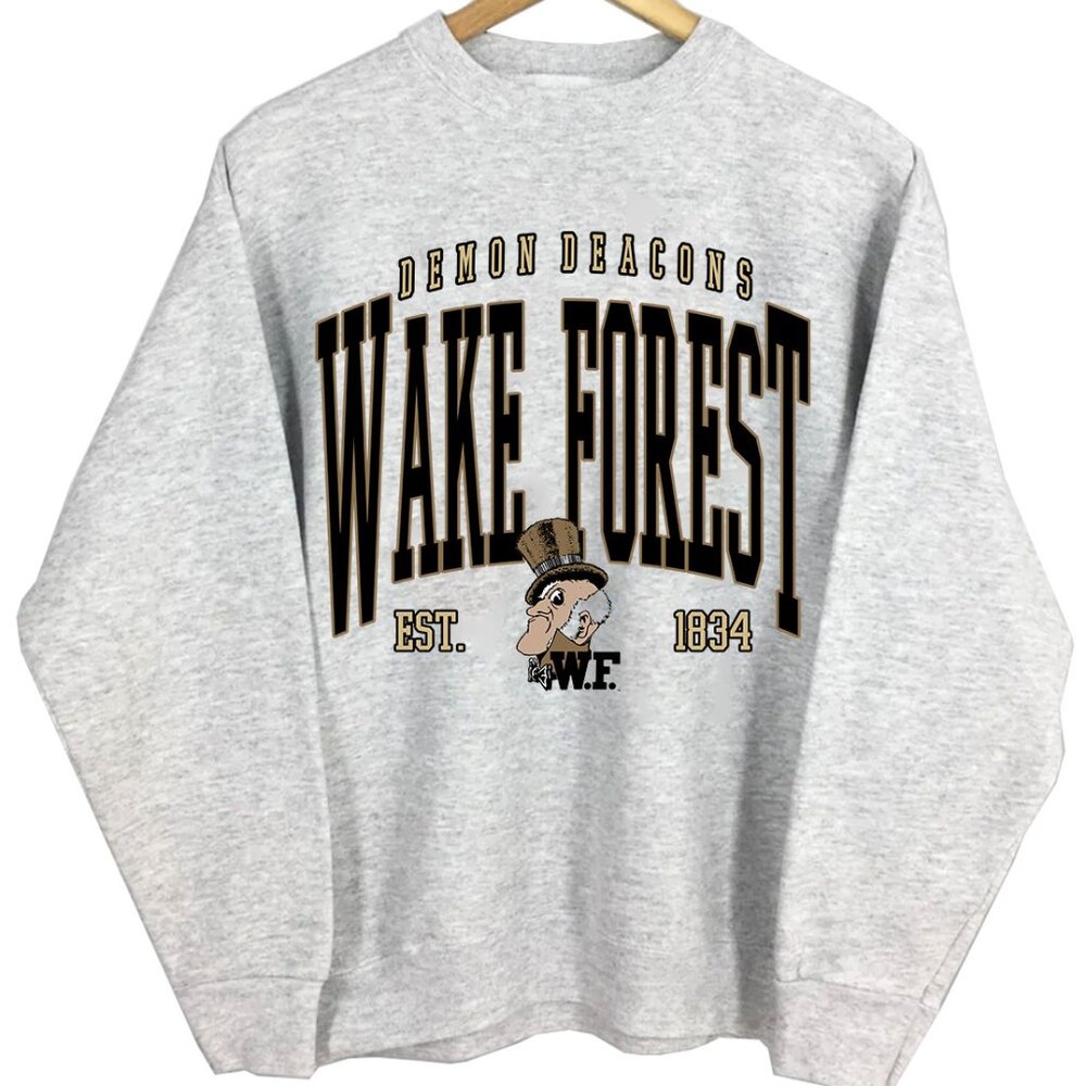 NCAA Wake Forest Demon Deacons Varsity Teams Shirt Sweatshirt Retro Sweater